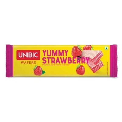 Unibic Yummy Straberry Wafers 75 Gm