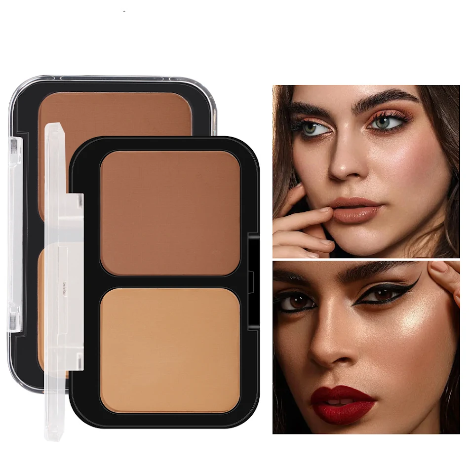 Bicolor Geïntegreerde Schaduw Contour Disc met Facelift, verheldert en contourt het gezicht voor een stralende look.