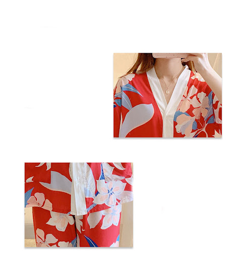 Title 8, Oversized Printed Short Sleeved Cardigan Set of...