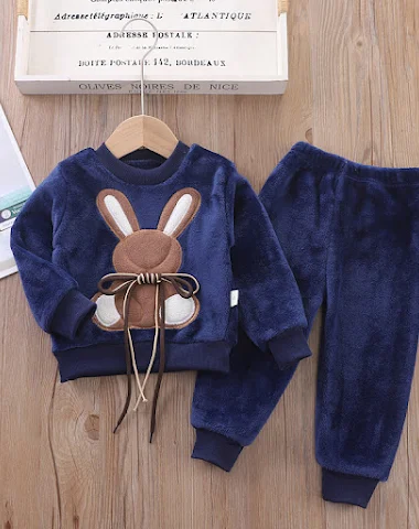 Kinder tweedelige pyjama warm met f - 2
