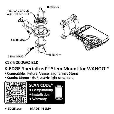 K-Edge Wahoo Specialized Future Combo Mount - Black alternate image 0