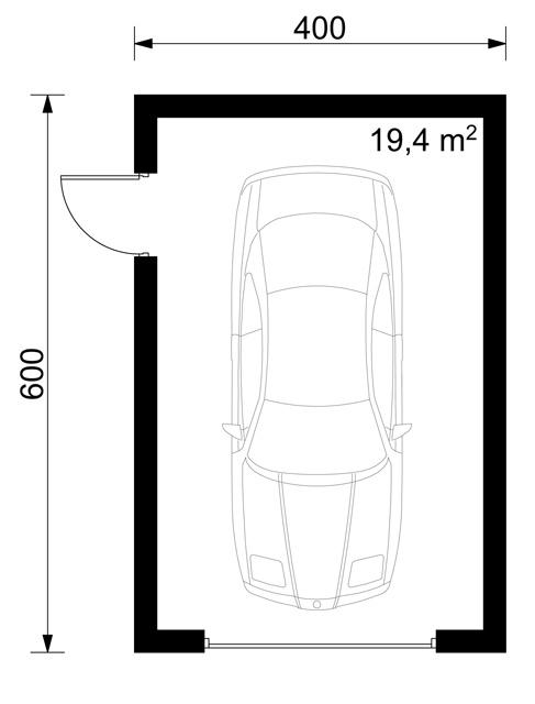 Zdjęcie rzutu Rzut garażu projektu garażu