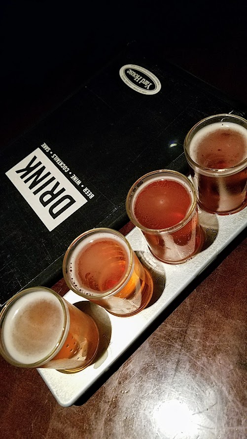 Yard House Portland offers 130 taps with a keg room holding over 5000 gallons of beer. You can order beer in multiple sizes, including putting together your own sampler tray