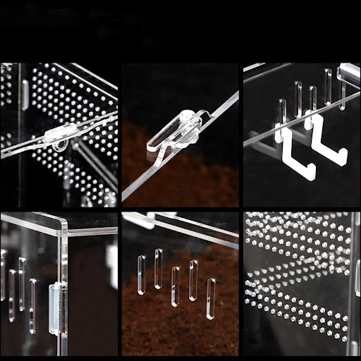 Acrylic Reptile Breeding Box Transparent Spider Lizard Scorpion Enti's Acrylic Assembled Insect Breathable Terrarium