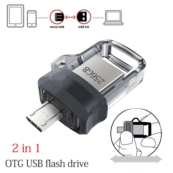 Usb 3.0 Otg 2 Trong 1 Mini Ổ Đĩa Flash Usb 16Gb 32Gb 32Gb 64Gb 128Gb 256Gb Tốc Độ Cao Cho Pc / Android