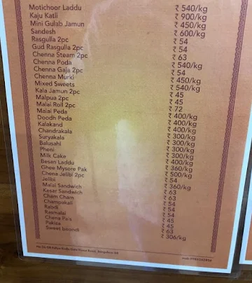 Mahaprasdha menu 