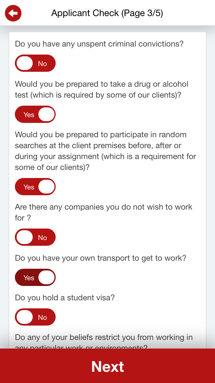 StafflineJobs Screen 2