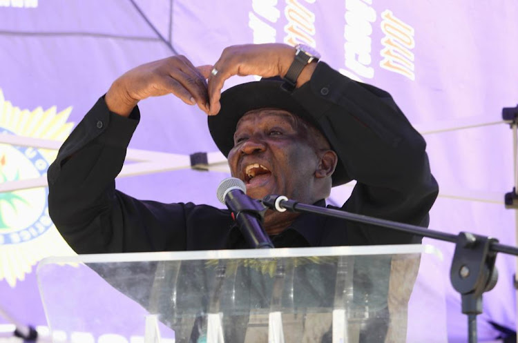 Police minister Bheki Cele addressed an imbizo at a Khayelitsha informal settlement where five people were shot dead on Monday.