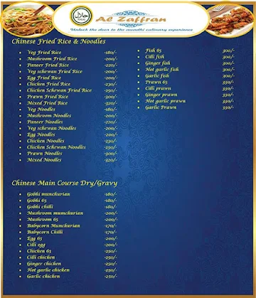 Al Zaffran menu 