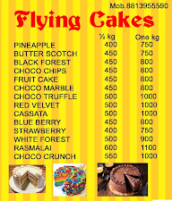 Flying Cakes menu 1