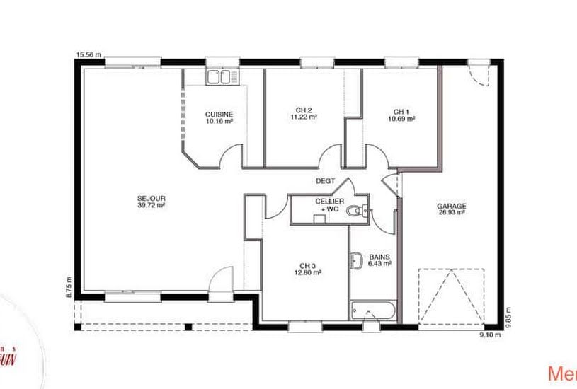  Vente Terrain + Maison - Terrain : 2 500m² - Maison : 100m² à Terminiers (28140) 