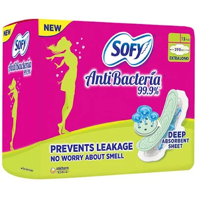 Sofy Bodyfit Antibacteria Pads - Extra Long - 15 pcs