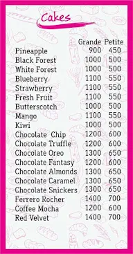 Just Cakez menu 4