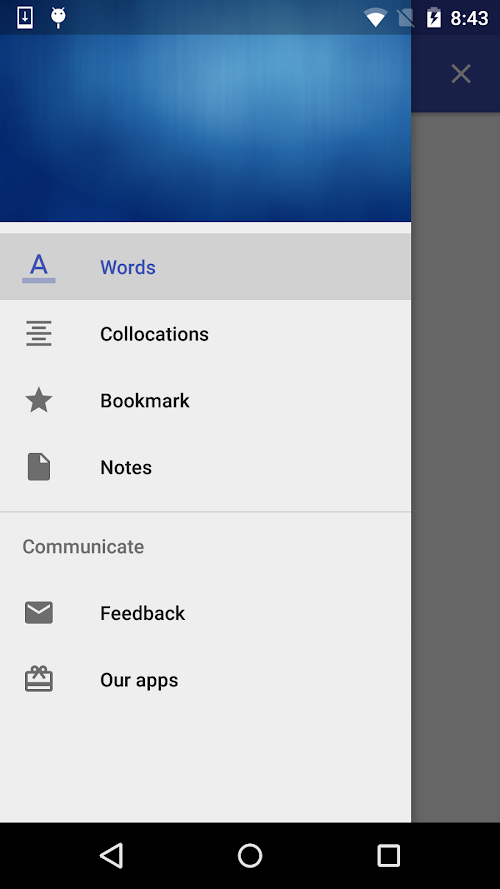 Android application English Collocations Pro screenshort