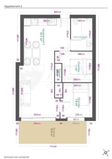 Vente appartement 3 pièces 50.4 m² à Les Gets (74260), 200 000 €