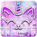 Cover Image of Download Silver Unicorn Cat Keyboard 6.0 APK