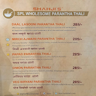 Shahji's Parantha House menu 4