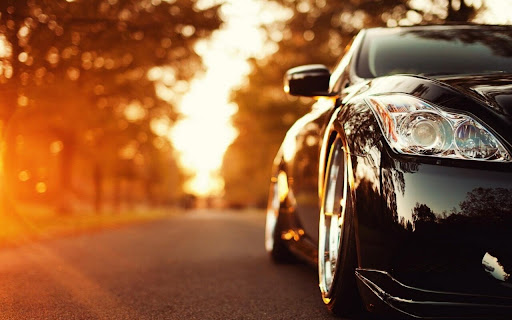 Sunset Drive in a Sleek Black Car on a screenshot 2