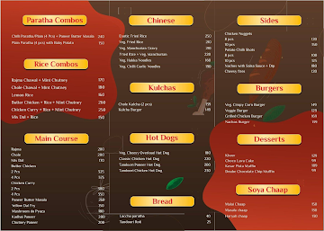 Dash Foods menu 