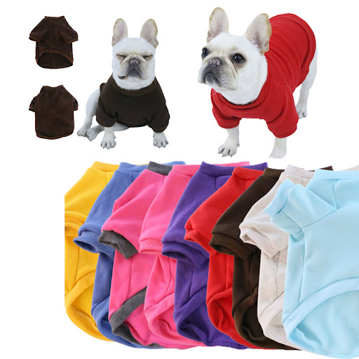 Title 2, Pet Clothes Fleece-lined Thickened Solid Color ...