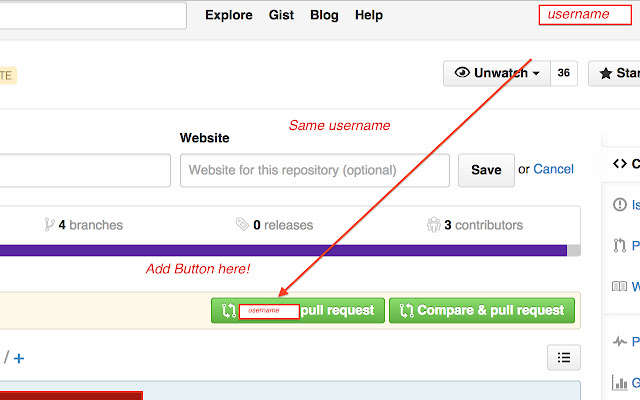 Github Pull Request Helper chrome extension