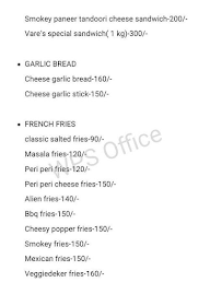 Vare's Cafe & Resto menu 3