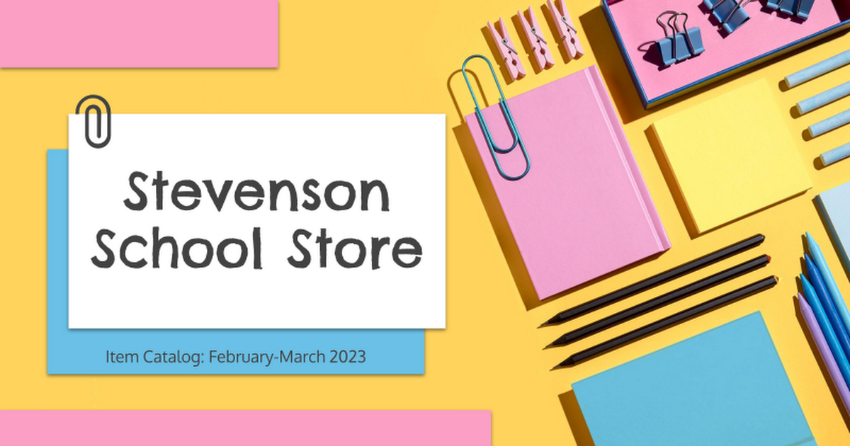 Stevenson School Store Catalog