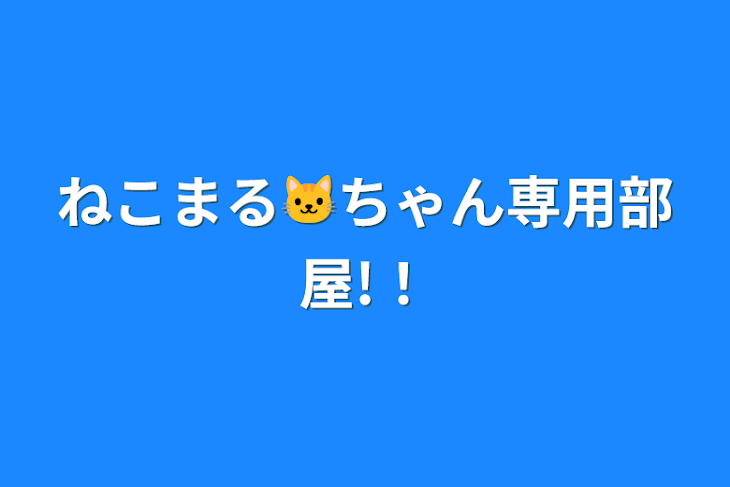 「ねこまる🐱ちゃん専用部屋!！」のメインビジュアル