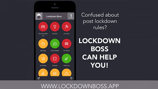 On the Lockdown Bozza app, green means the activity is allowed; amber means there are some restrictions; and red means the activity is not permitted.