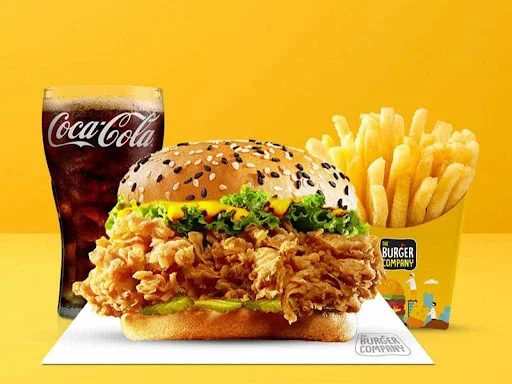 Peri Peri Chicken Zinger Burger With Salted Fries And Pepsi [250 Ml]