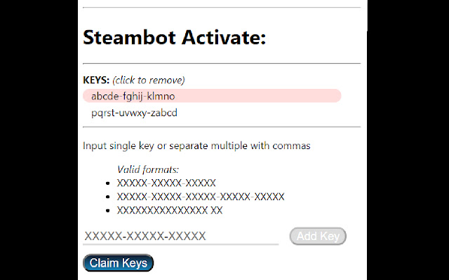 Steambot chrome extension