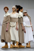 Scenes from Issey Miyake's Paris Fashion Week Womenswear winter 21.