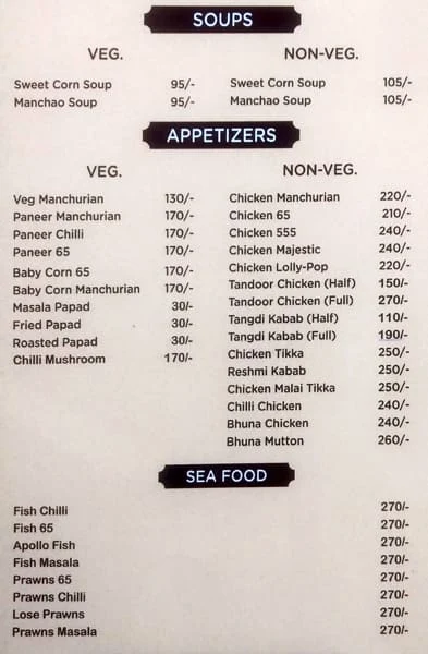 Shayaan's Kitchen menu 