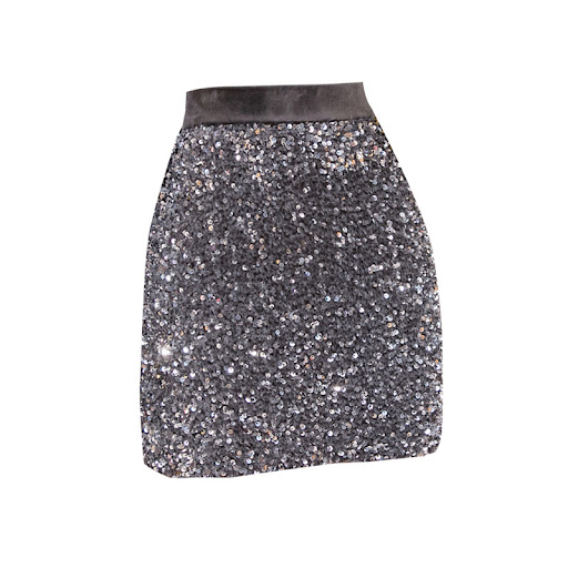 Title 4, Spring New High Waist Sequin A-Line Short Skirt...