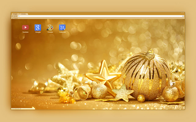 Golden Christmas background chrome extension