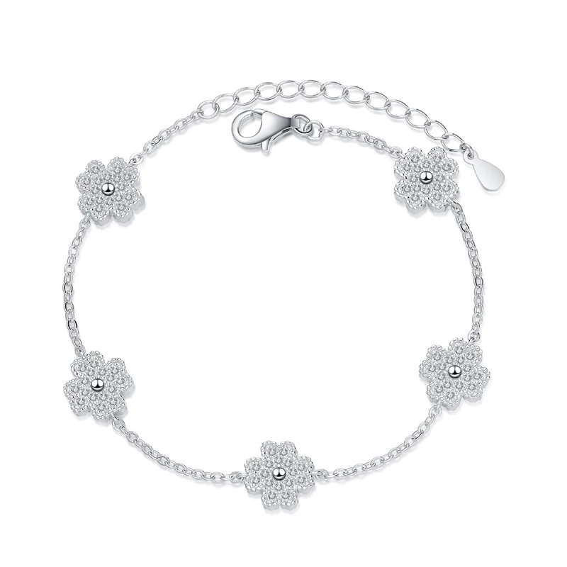 Bracelet S925 Argent Sterling Femme Polyvalent 