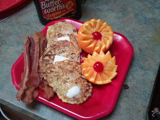 Eggnog French Toast with Bacon