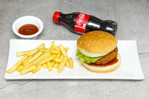 Veg Burger +Fries + Cold Drink