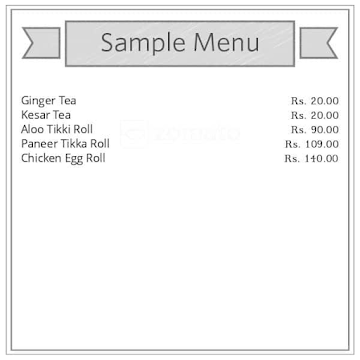 Chai Central menu 