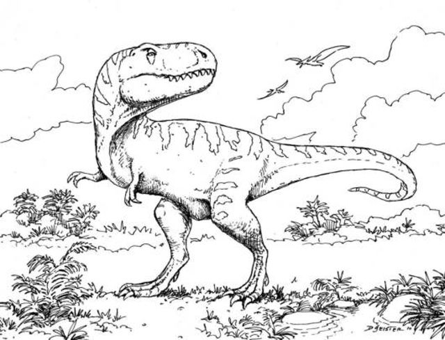 Desenho de Dinossauros de terra para Colorir - Colorir.com