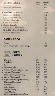 The Shake Maker menu 1