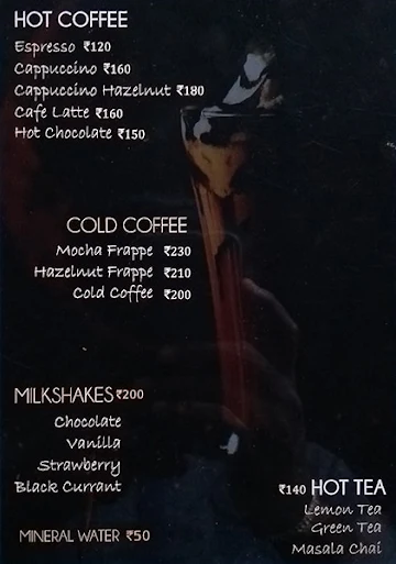 D Cafe menu 