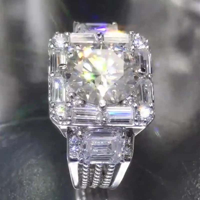 Luxe Moissanite Big Diamond Ring