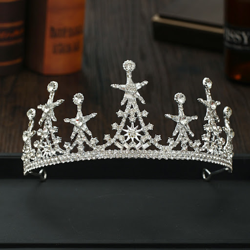 Title 3, Bridal XINGX Shape Crystal Crown Hair Ornament,...