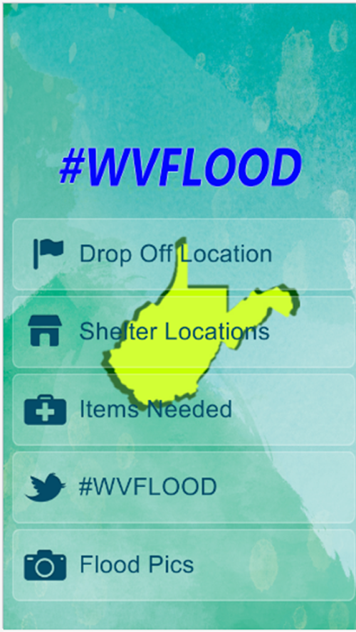 Android application WV Flood Assistance screenshort