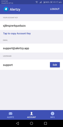 Screenshot Alertzy - push notifications