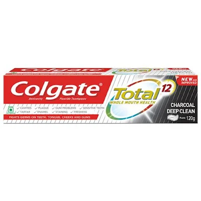 Colgate Toothpaste - Total Charcoal, Anticavity - 2 x 120 gm