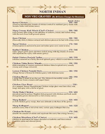 Country Inns Chef Restaurant menu 