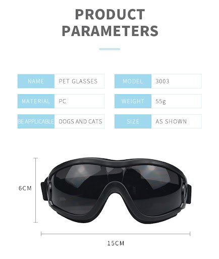 Title 6, Pet Glasses Dog Outdoor Windproof Sandproof UV ...