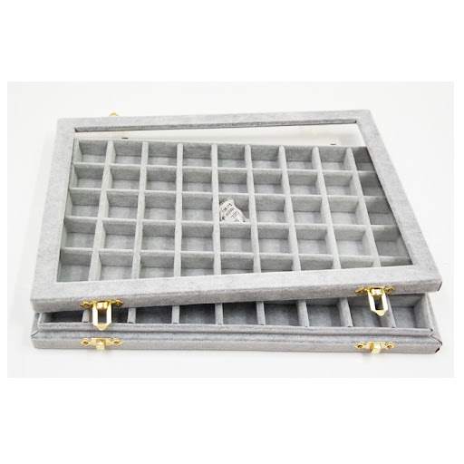Title 1, Large Flannel Jewelry Box Nail Art Jewelry Disp...